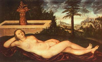 大盧卡斯 尅拉納赫 Reclining River Nymph at the Fountain 大盧卡斯 尅拉納赫 Reclining River Nymph at the Fountain
